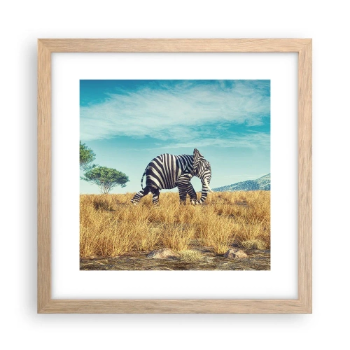 Poster in light oak frame - Greyness Is Not In Fashion - 30x30 cm