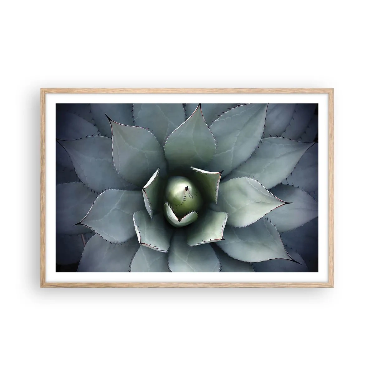 Poster in light oak frame - Attracts and Warns - 91x61 cm