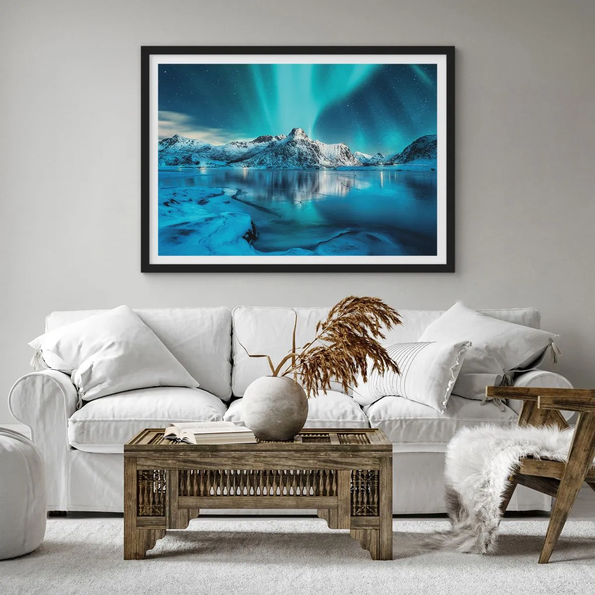 Poster in black frame - The Night of Light - 70x50 cm