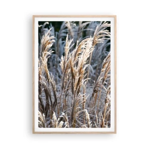 Poster in light oak frame - Decorated with Frost - 70x100 cm