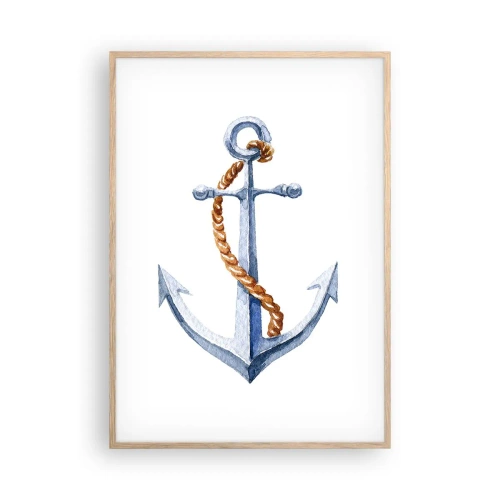 Poster in light oak frame - Ahoy Adventure! - 70x100 cm