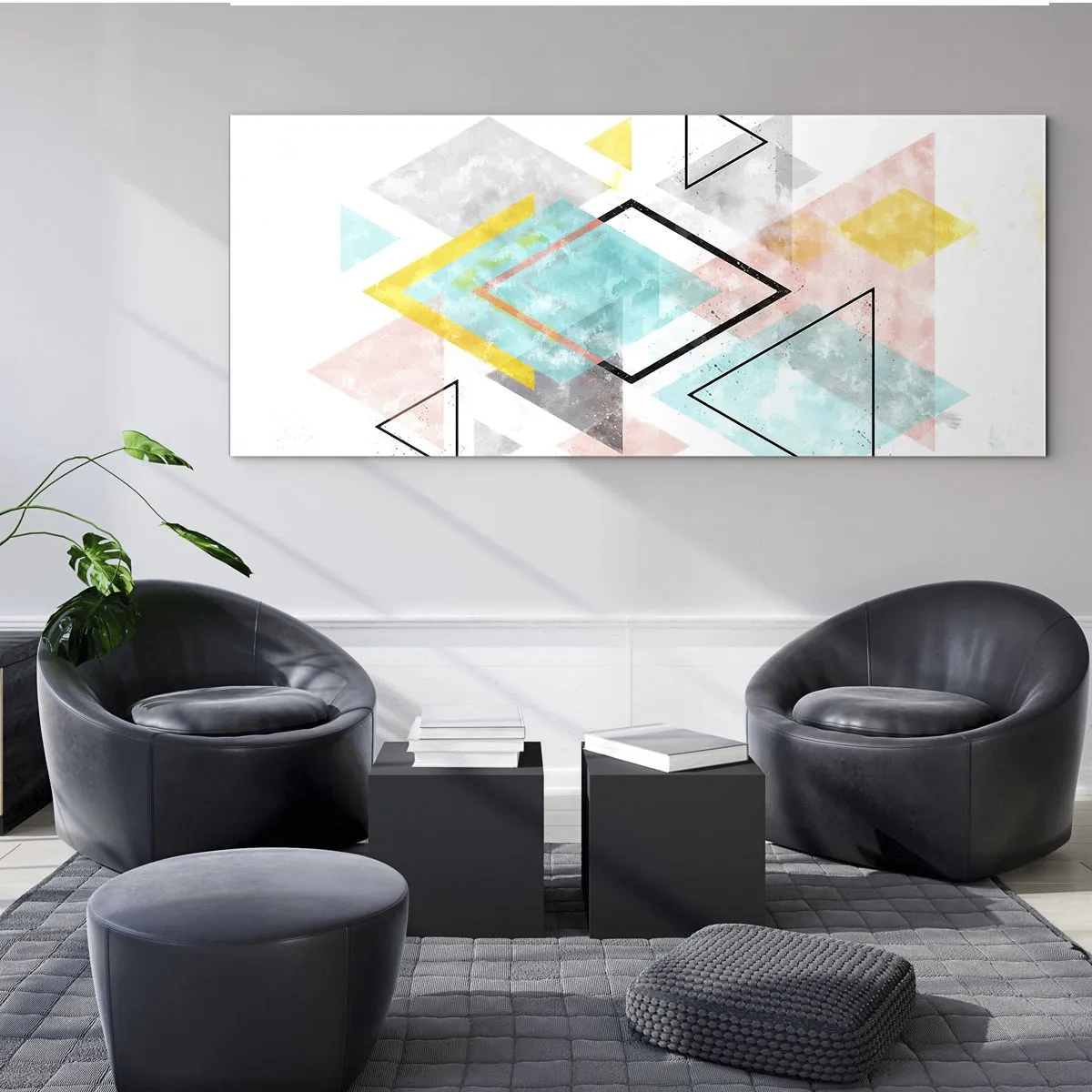 Glass picture - Geometric Play - 120x50 cm