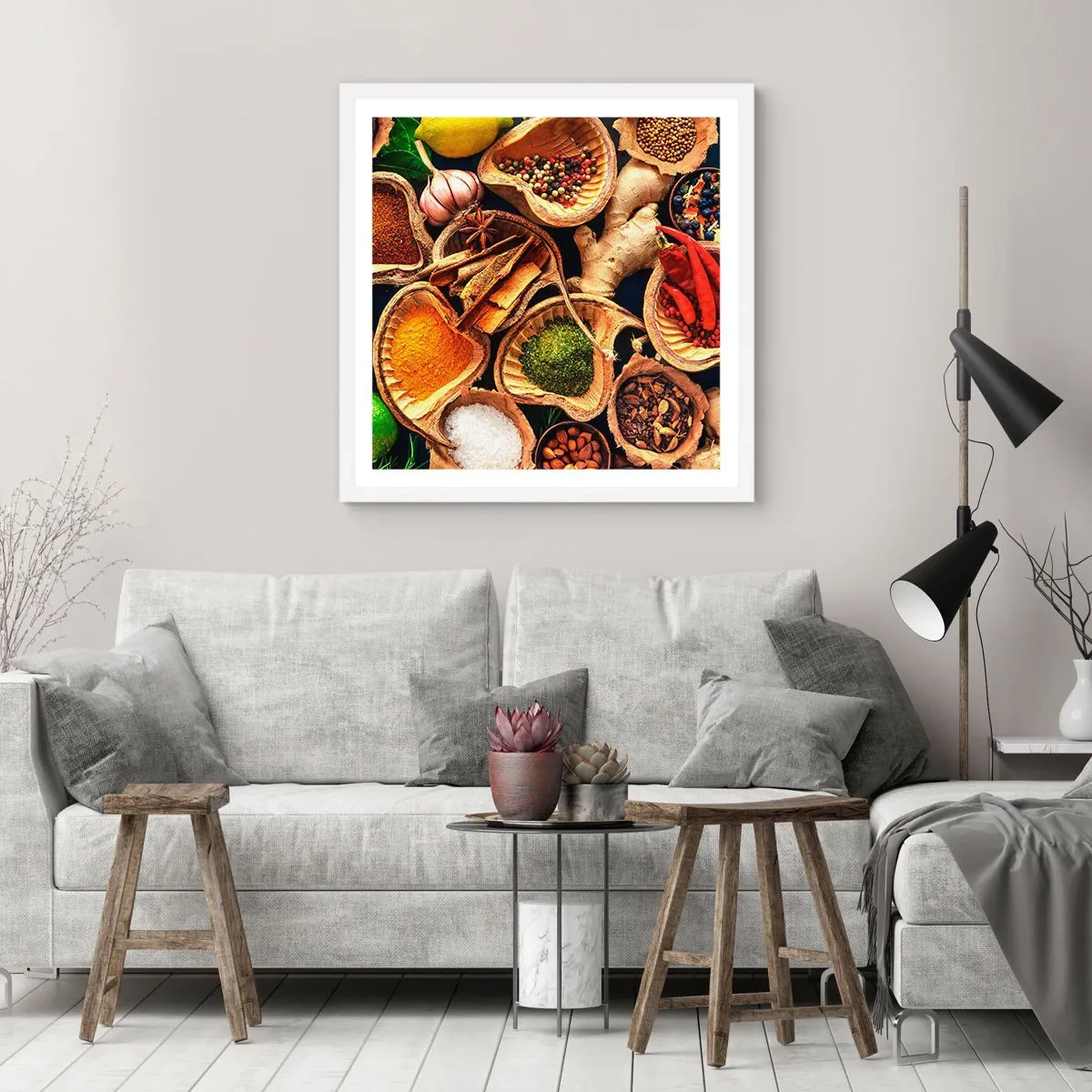 Poster in white frmae - Take What You Want - 40x40 cm