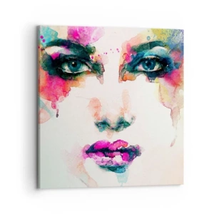 Canvas picture - Portrait Painted by a Rainbow - 70x70 cm