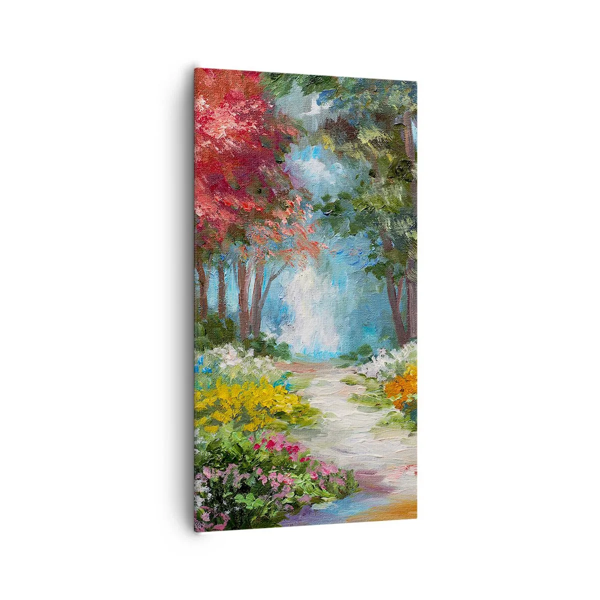 Canvas picture - Wood Garden, Flowery Forest - 65x120 cm