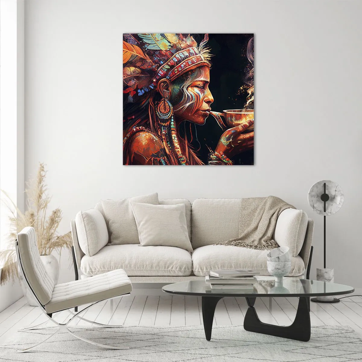 Glass picture - Magical Ritual - 40x40 cm