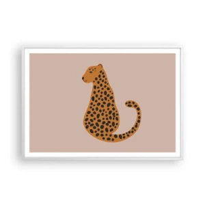 Poster in white frmae - Leopard Print Is Fashionable - 100x70 cm