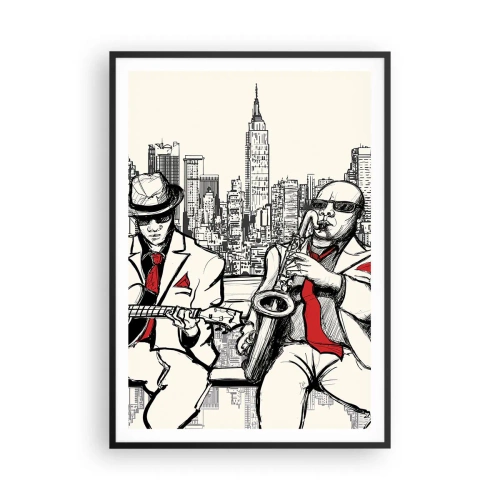 Poster in black frame - New York Improvisation - 70x100 cm