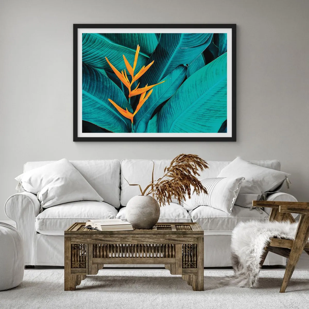 Poster in black frame - Flower of Eden - 40x30 cm