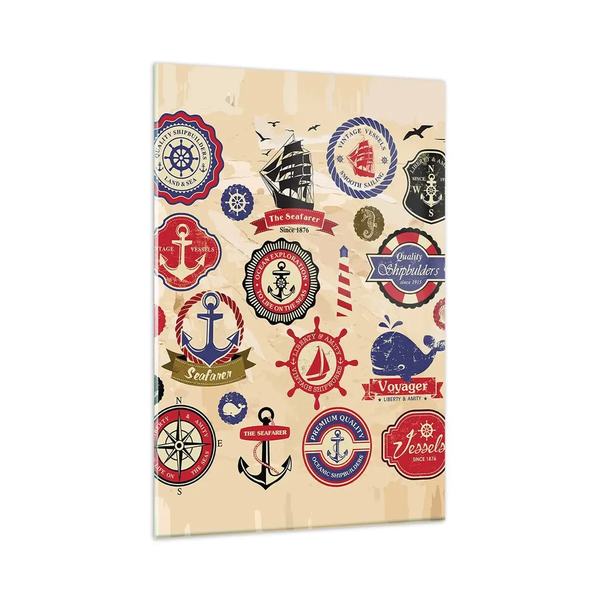 Glass picture - Brotherhood of Yachts - 80x120 cm