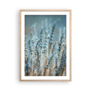 Poster in light oak frame - Fragrant Grass - 50x70 cm