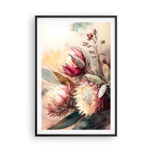 Poster in black frame - Profile and En Face - 61x91 cm