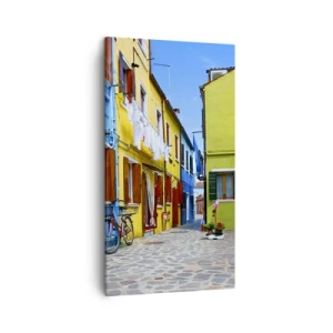 Canvas picture - Sweet, Pastel Alley  - 45x80 cm