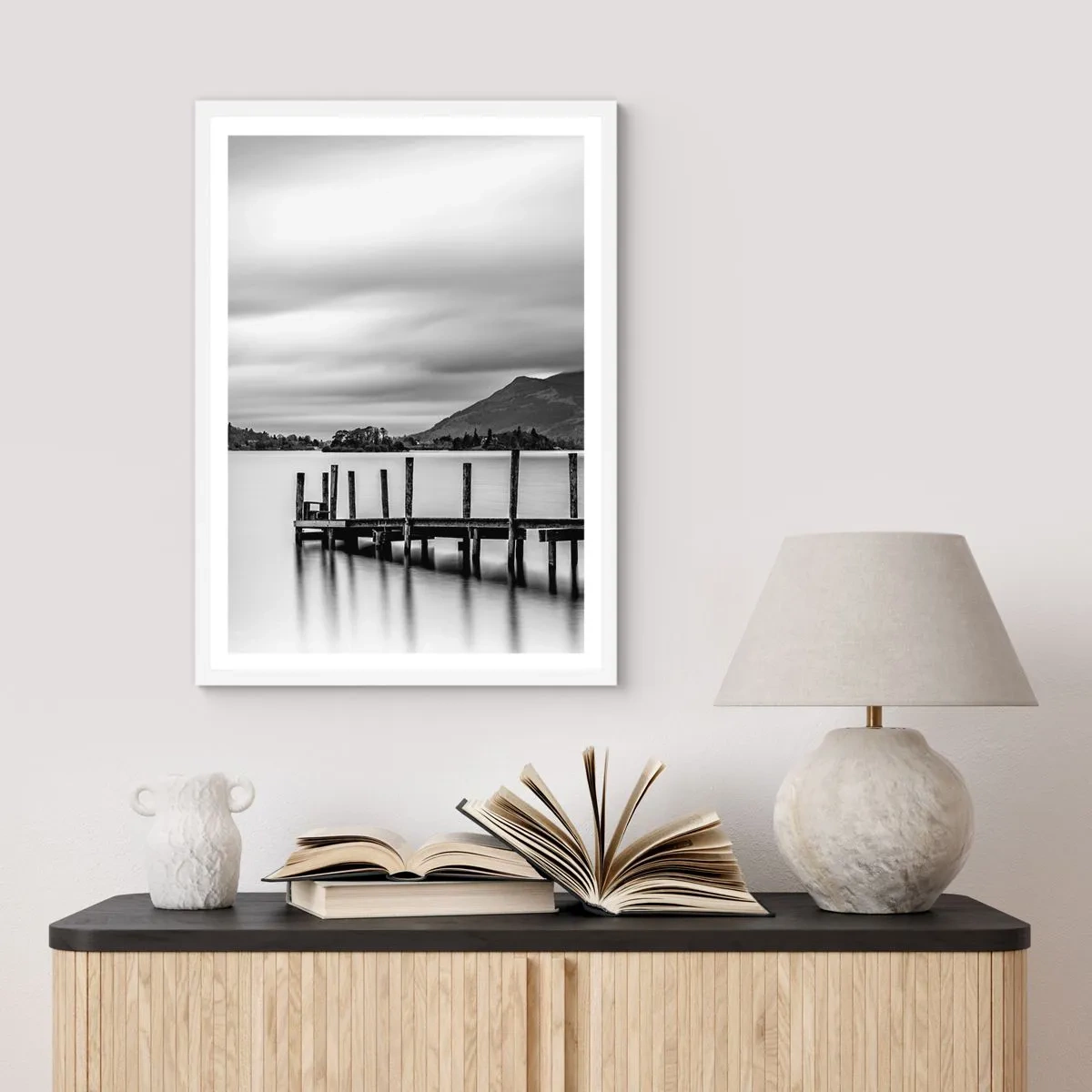 Poster in white frmae - Tranquility and Power - 70x100 cm