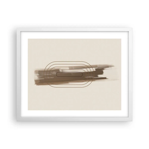 Poster in white frmae - Blast of Grey - 50x40 cm