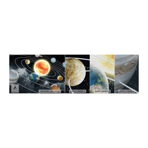 Photo Wallpaper Sample Premium Sand - Space Dance - Cosmos, Galaxy, Solar system - 100x30 cm