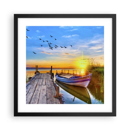 Poster in black frame - Goodbye, See You tomorrow - 40x40 cm