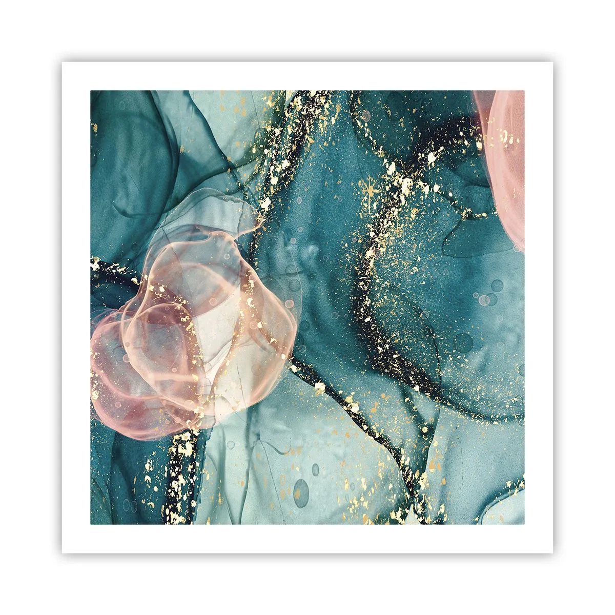 Poster - Silm Blue, Tulle Pink - 60x60 cm