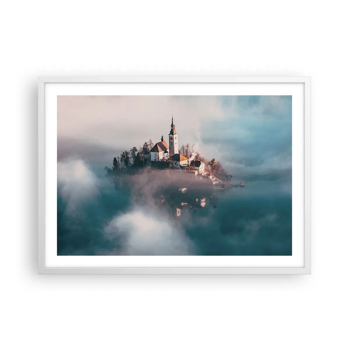 Poster in white frmae - Island of Dreams - 70x50 cm