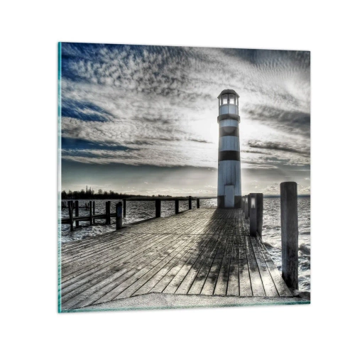 Glass picture - Sailors, I am Waiting for You - 70x70 cm