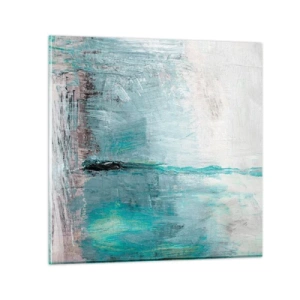 Glass picture - Horizontally in Blue - 40x40 cm