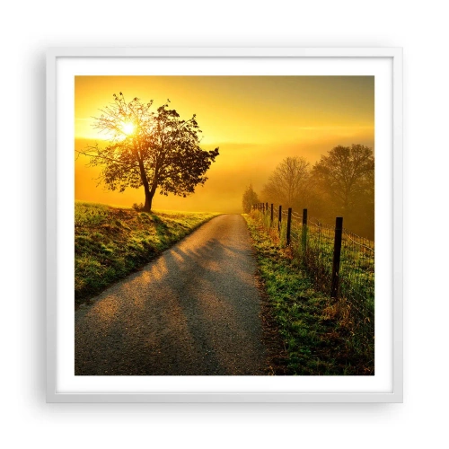 Poster in white frmae - Honey Afternoon - 60x60 cm