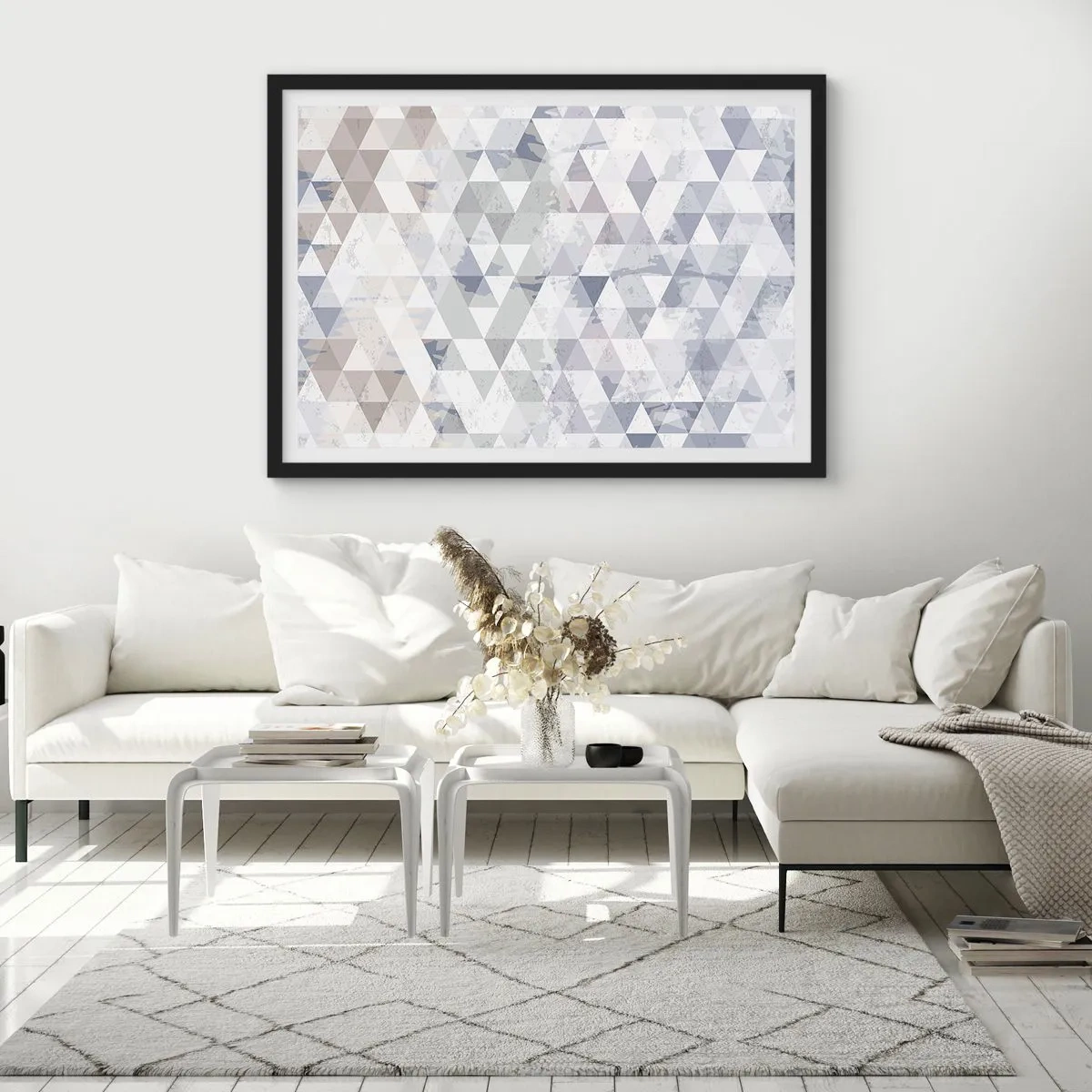 Poster in black frame - In the Rhythm of a Triangle - 100x70 cm