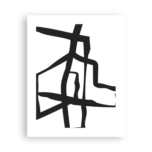 Poster - Black and White Construction - 40x50 cm