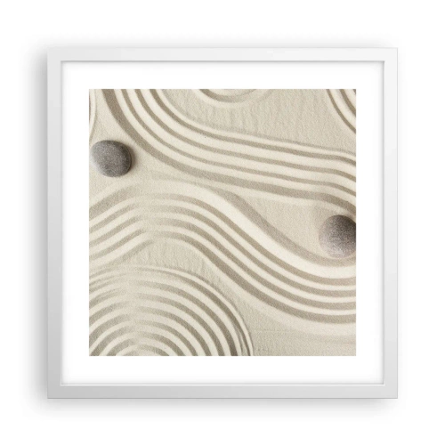 Poster in white frmae - Touch of Warmth - 40x40 cm