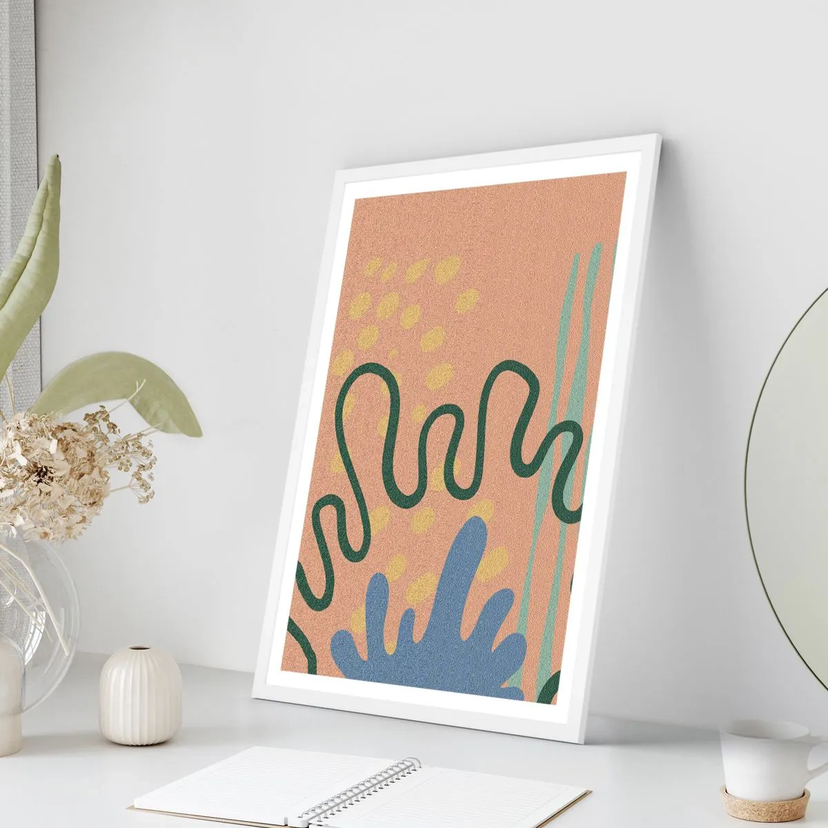 Poster in white frmae - Abstract: Variety of Nature - 70x100 cm