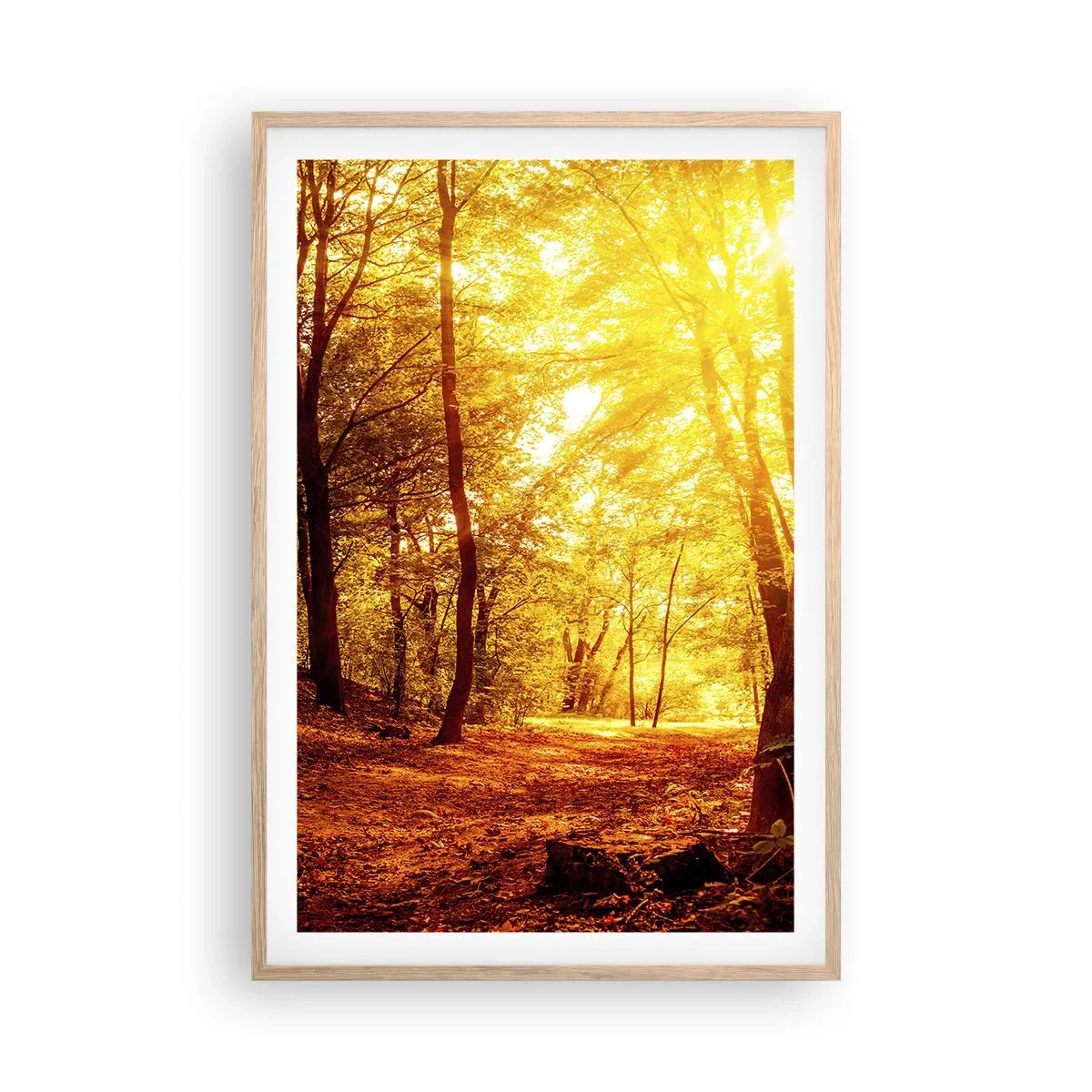 Poster in light oak frame - Towards Golden Plain - 61x91 cm