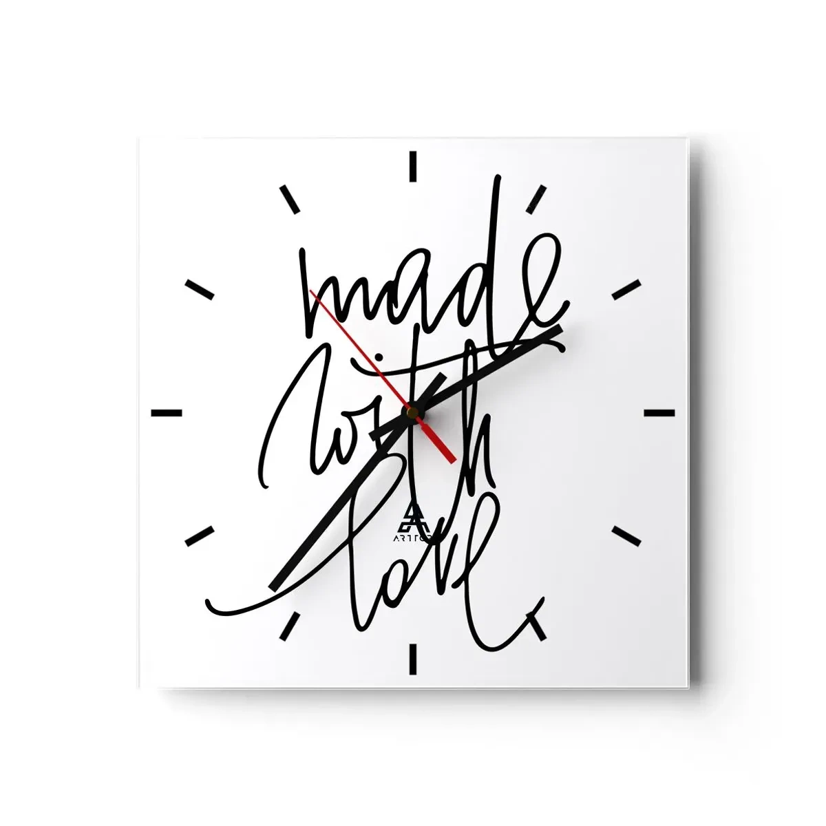 Wall clock - Clock on glass - Best Brand - 30x30 cm