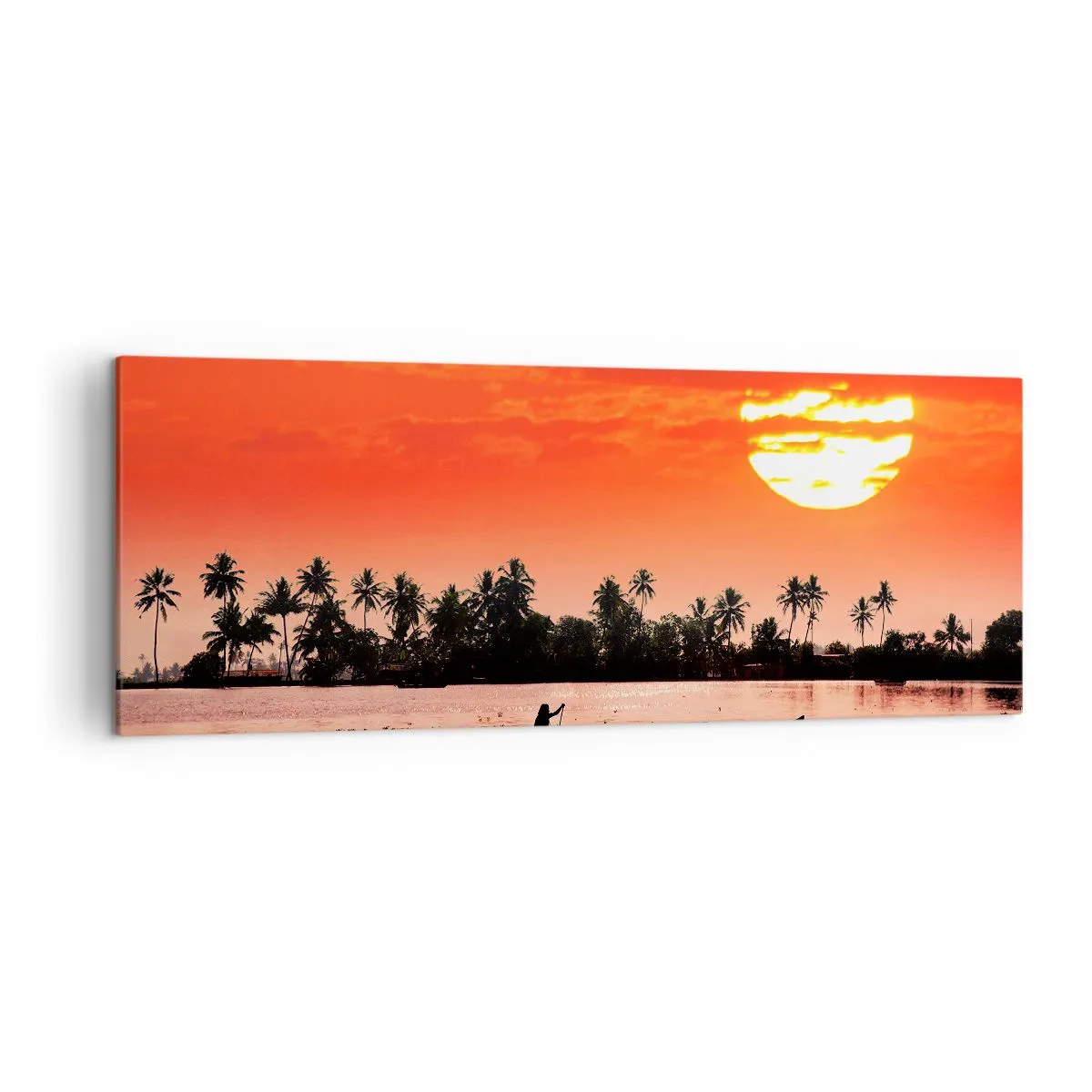 Canvas picture - Peace of the Tropics at Sunset - 140x50 cm