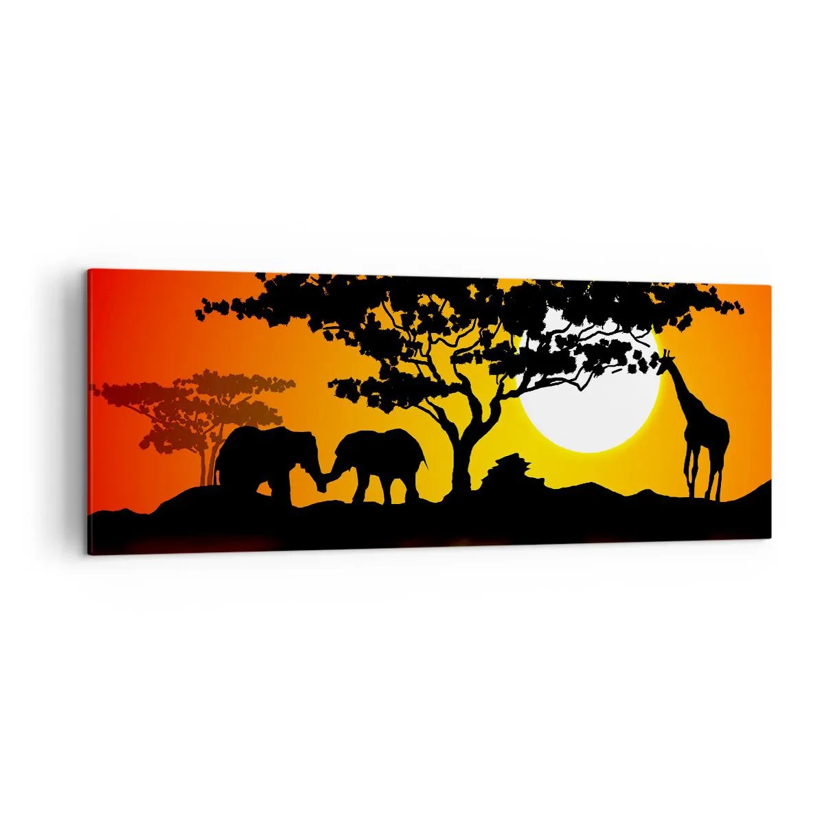 Canvas picture - Encounter on a Savannah - 140x50 cm