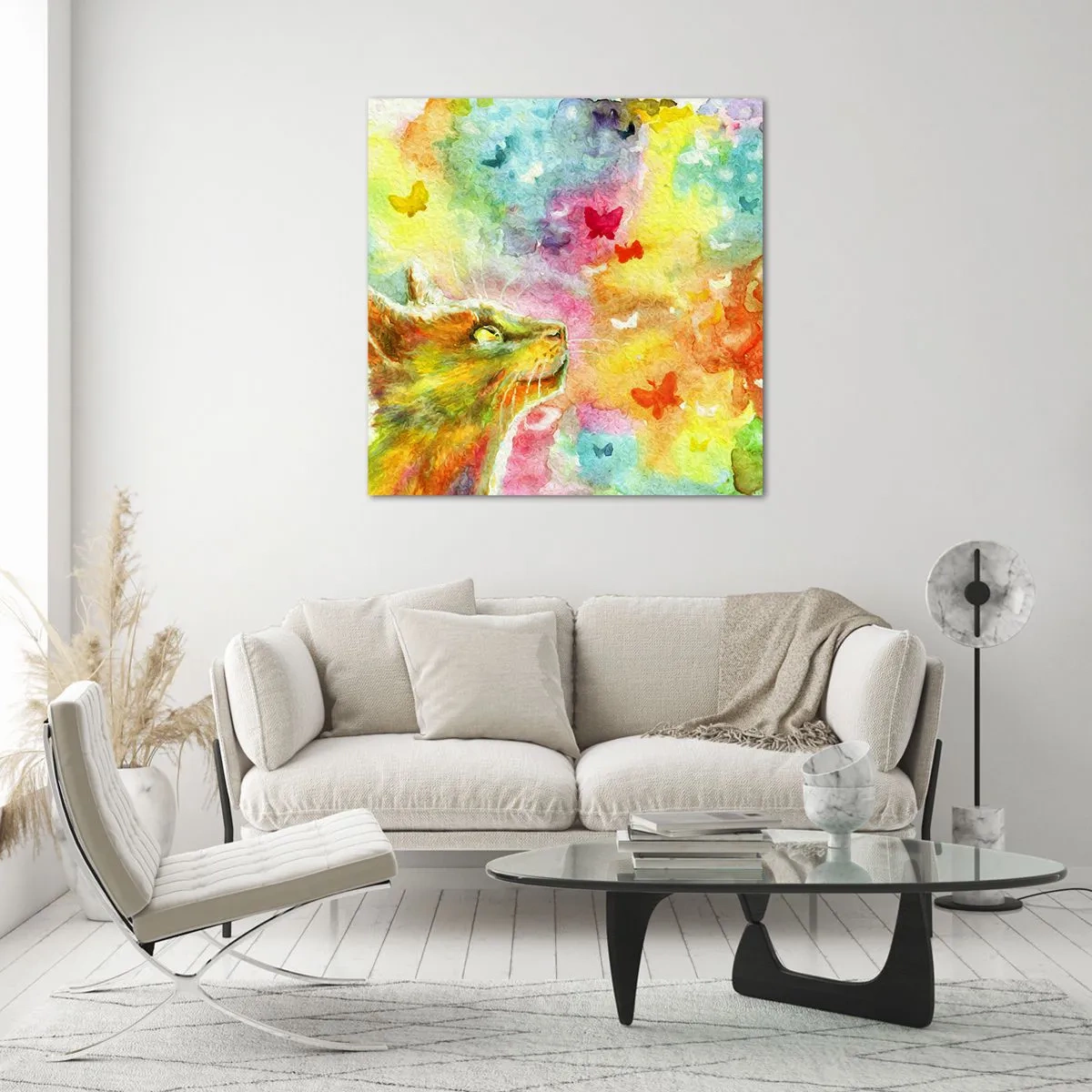 Glass picture - Cat's Dream - 30x30 cm