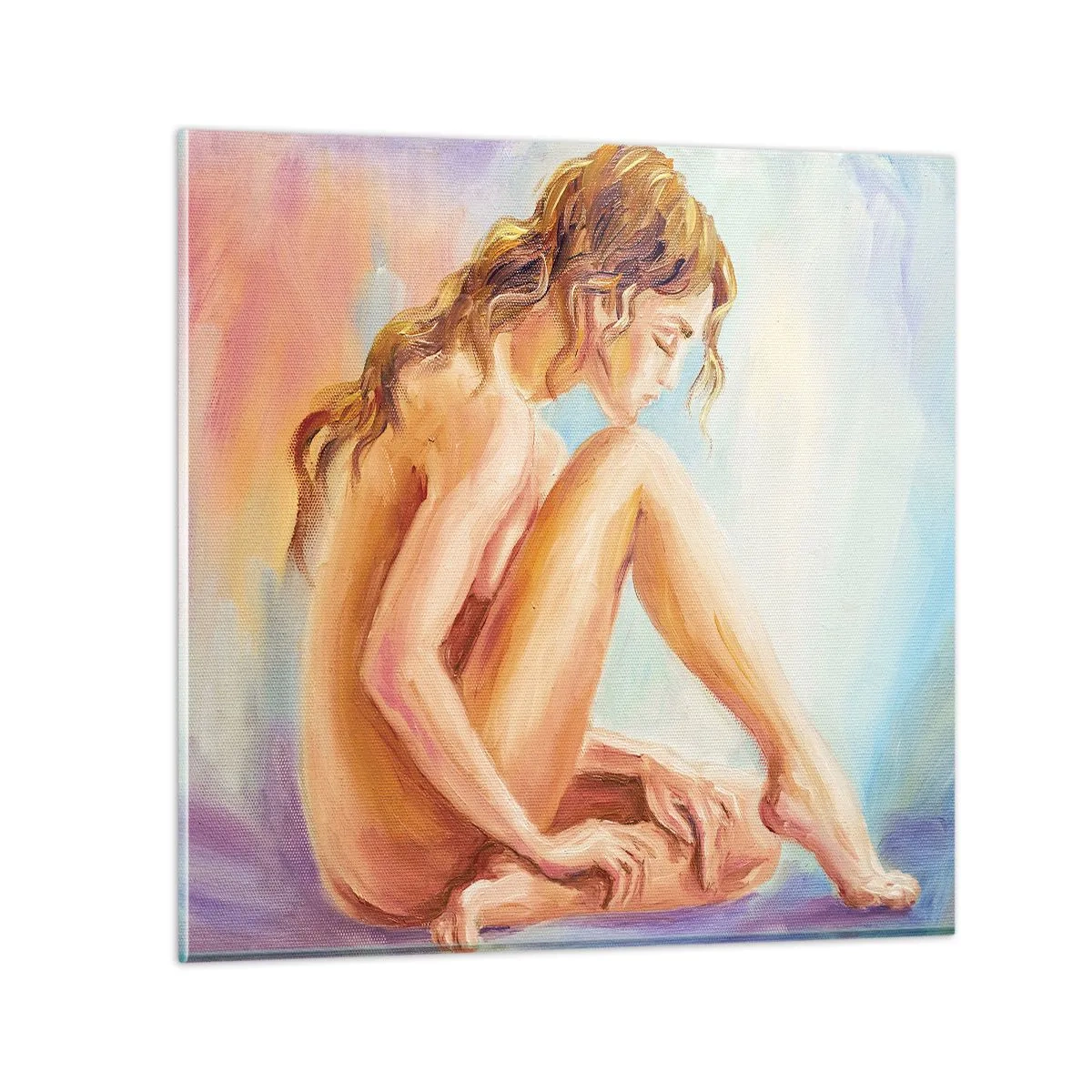 Glass picture - Nude of Youth - 70x70 cm
