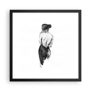 Poster in black frame - By Her Side the World Disappears - 40x40 cm