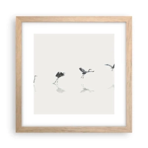 Poster in light oak frame - Four Simple Steps - 30x30 cm