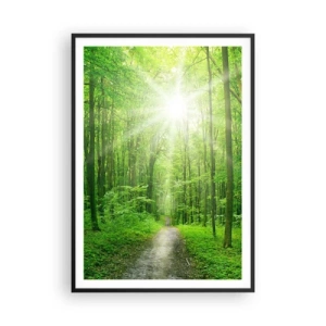 Poster in black frame - Green Cathedral - 70x100 cm