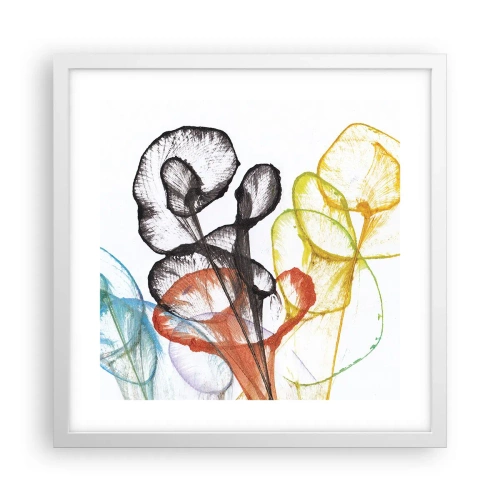 Poster in white frmae - Flowers with a Soul - 40x40 cm