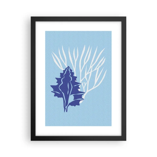 Poster in black frame - Leaf Forms - 30x40 cm