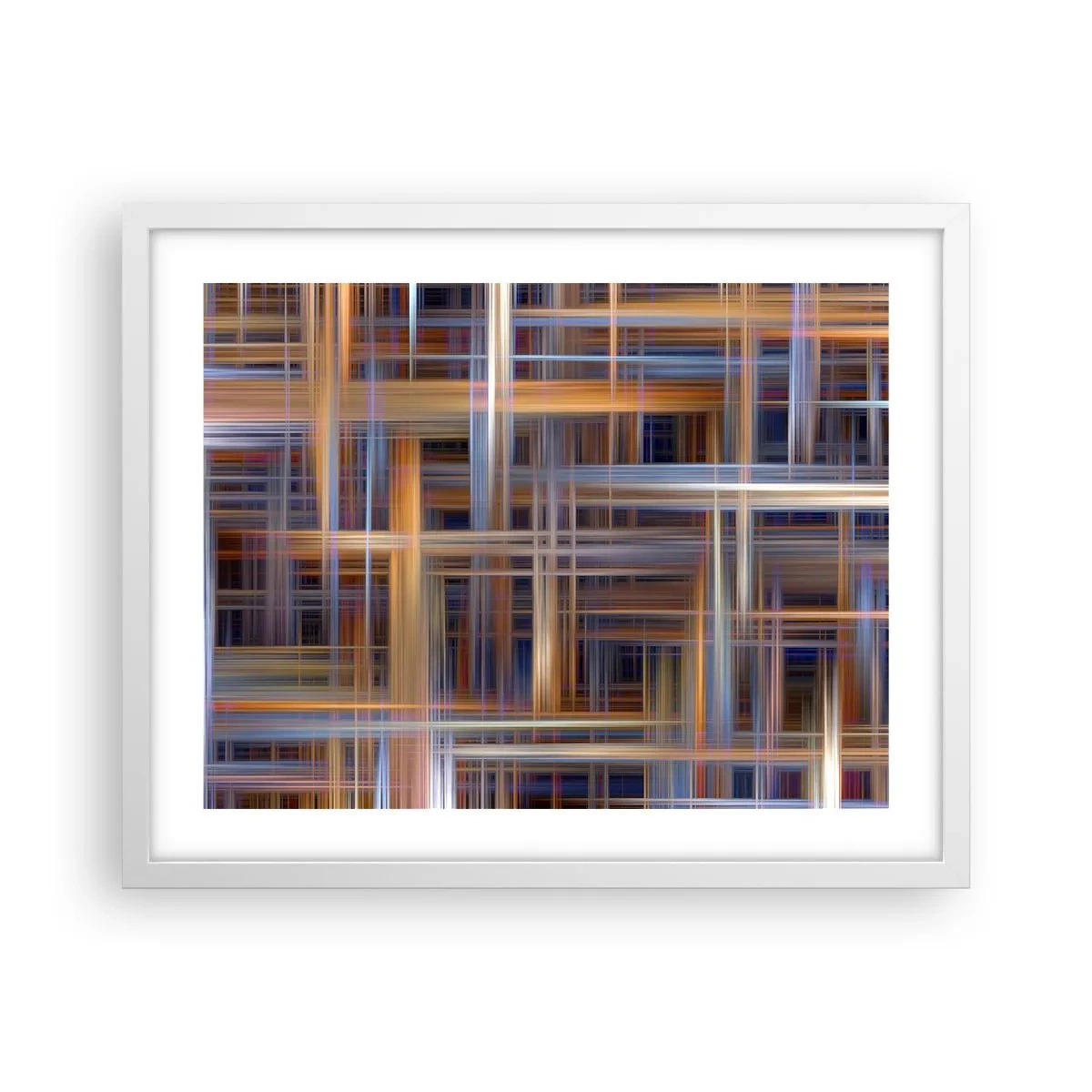 Poster in white frmae - Light Woven - 50x40 cm