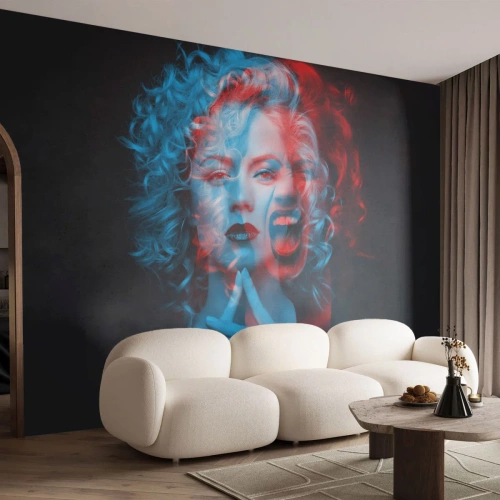 Photo Wallpaper Premium Sand - Alter Ego - Abstraction, Woman, Woman's Face - 250x175 cm
