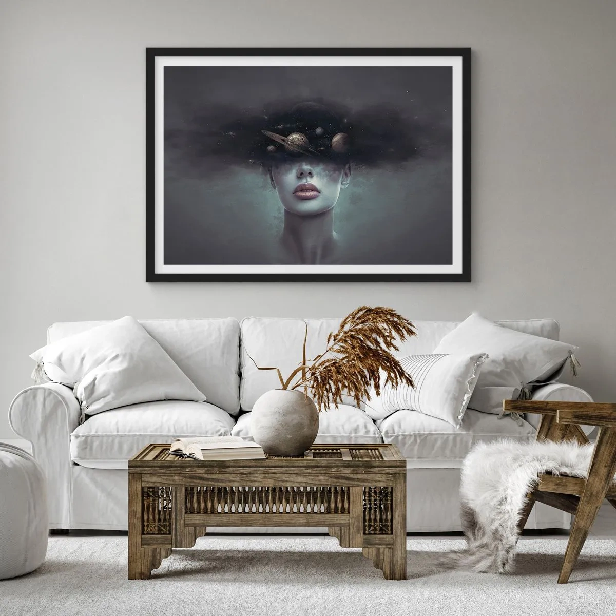 Poster in black frame - And Planets are Revolving… - 100x70 cm