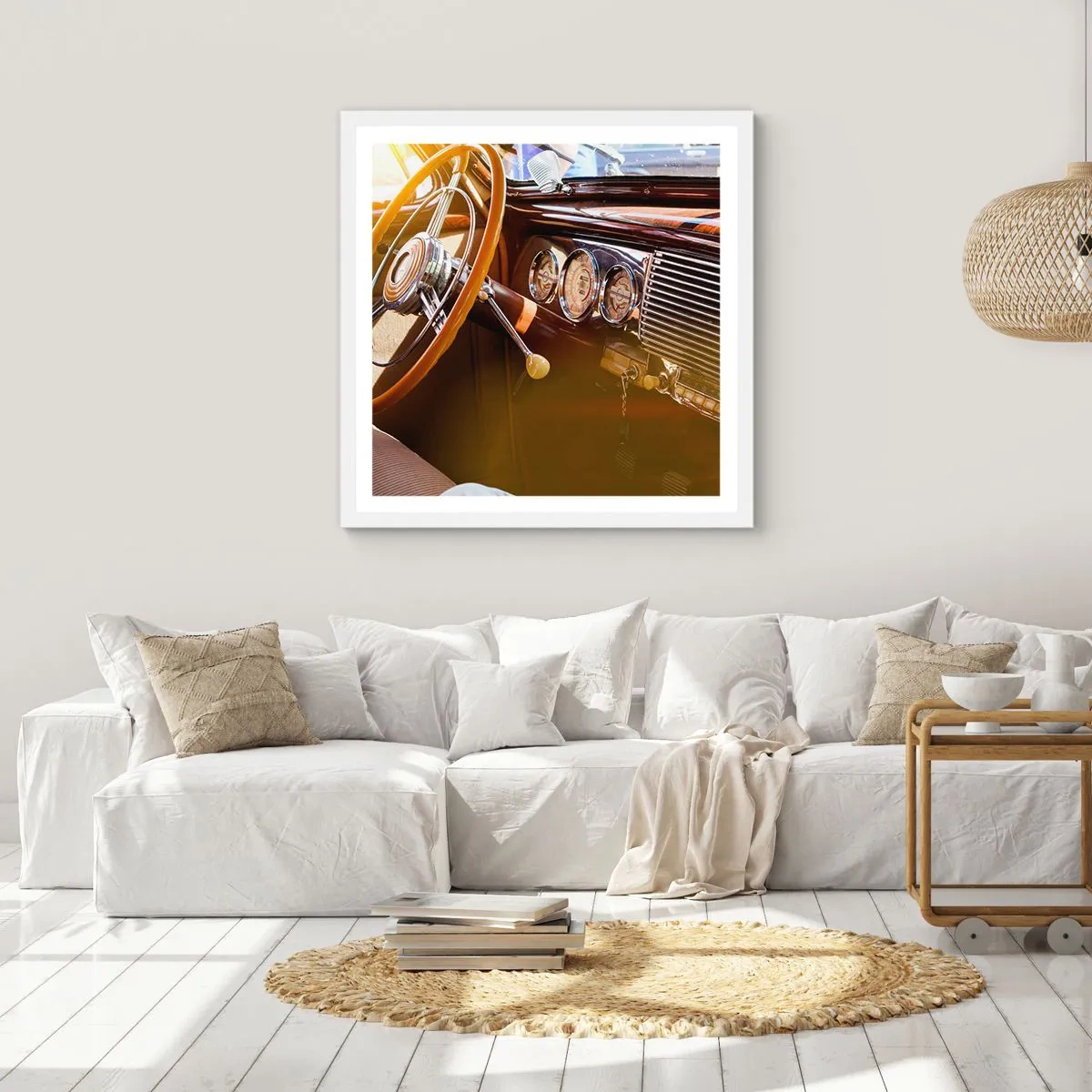Poster in white frmae - Breath of Luxury form the Past - 40x40 cm