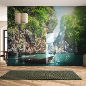 Photo Wallpaper Premium Sand - Invitation for an Exotic Trip - Landscape, Thailand, Sea - 300x210 cm