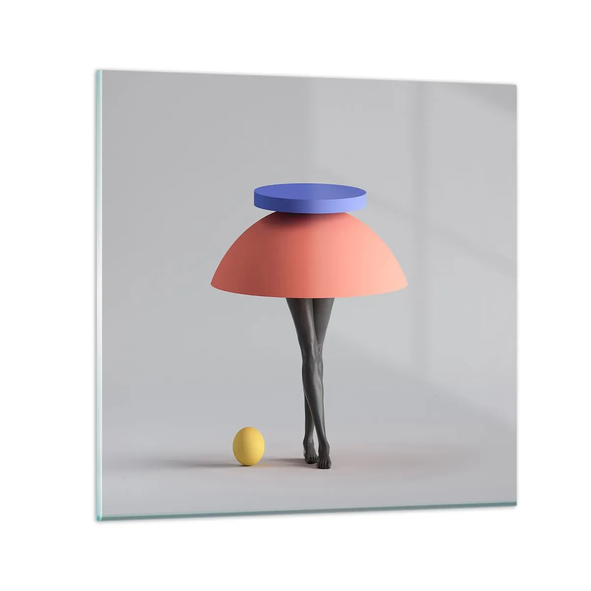 Glass picture - Surrealistic Composition - 60x60 cm