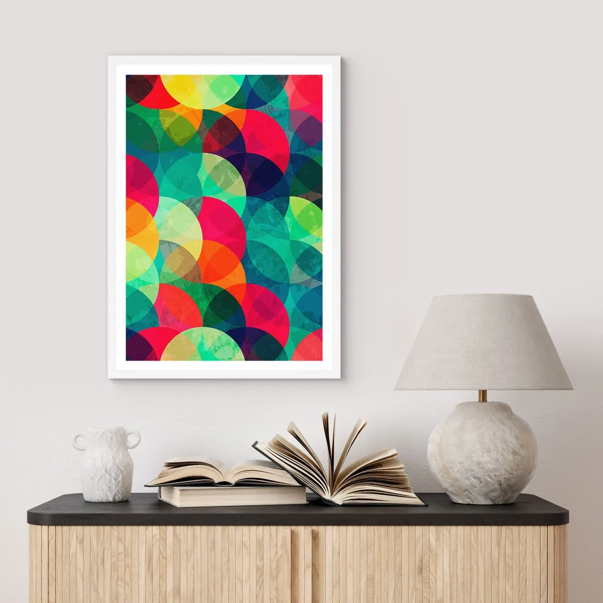 Poster in white frmae - Into the Rainbow - 40x50 cm