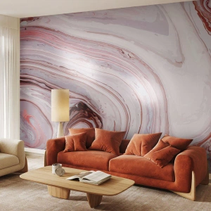 Photo Wallpaper Premium Sand - Straight then to the Bottom Right - Abstraction, Piece, Modern Pattern - 350x256 cm