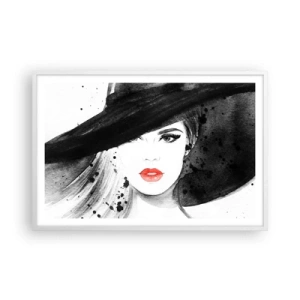 Poster in white frmae - Lady in Black - 91x61 cm